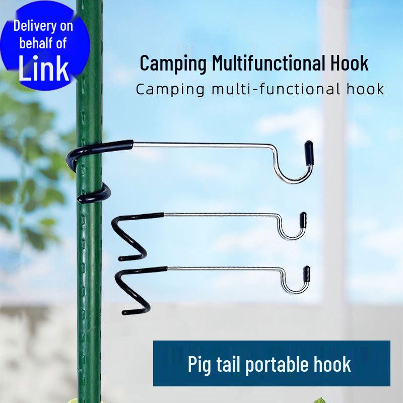 S-förmiger Edelstahl-Laternenhaken für Outdoor-Campingzelt