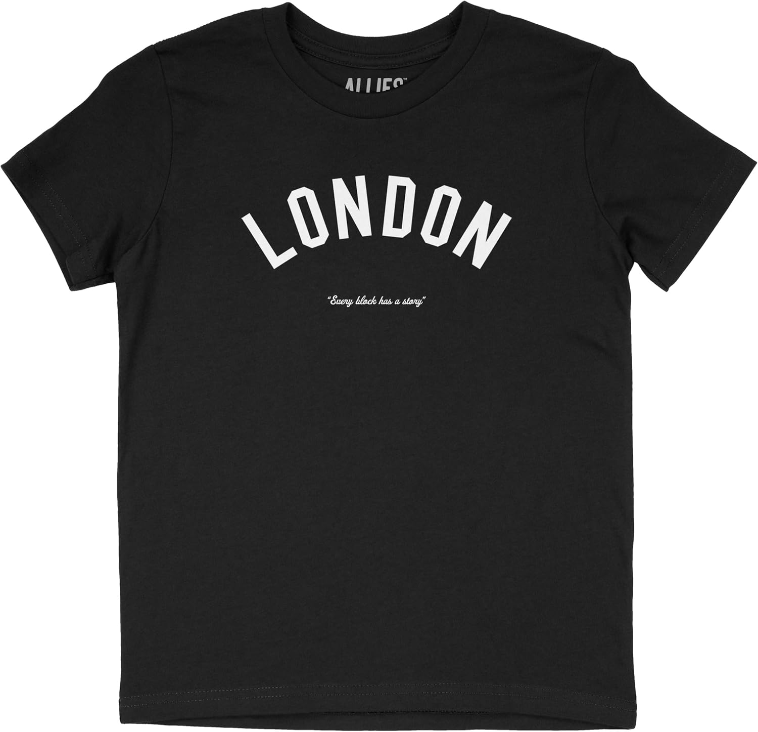 Allies London Youth T-Shirt | LDN England Neighborhood Pride Shirt for Boys and Girls Unisex T-Shirt XXXXL