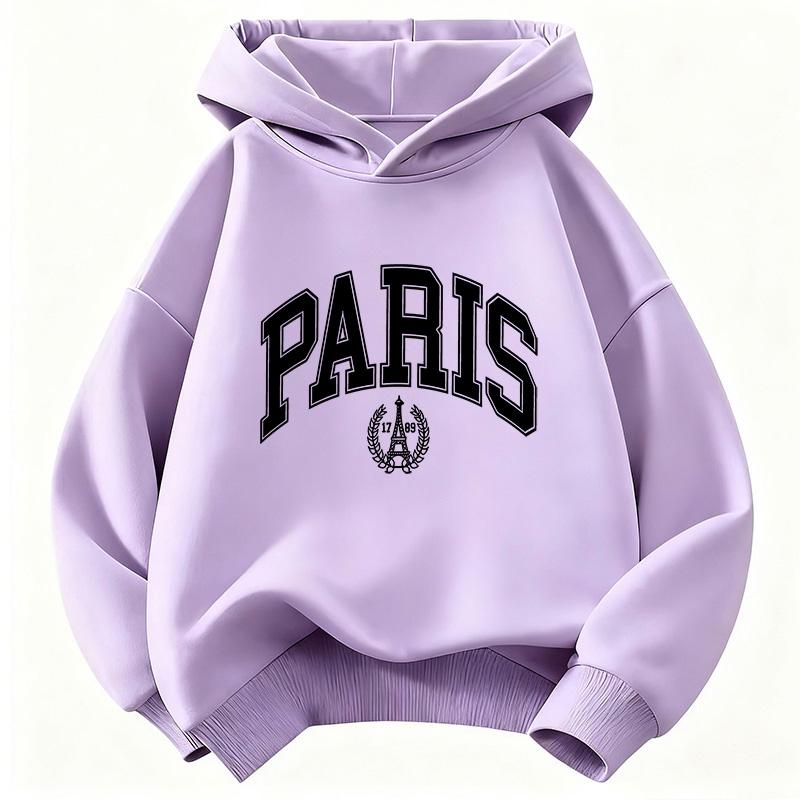 Y2k Fashion Paris Design Hoodie Kids Children's Sweatshirt Hoody for Boys Girls Autumn Spring Casual Hoodies