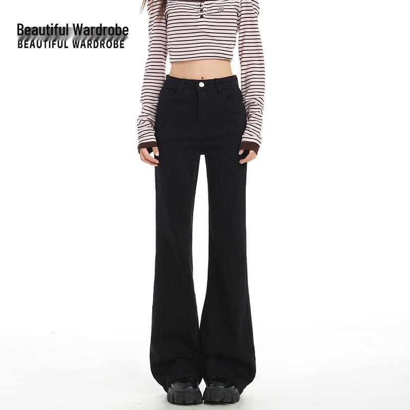 КРАСИВЫЙ ГАРДЕРОБ Женские расклешенные эластичные джинсы M