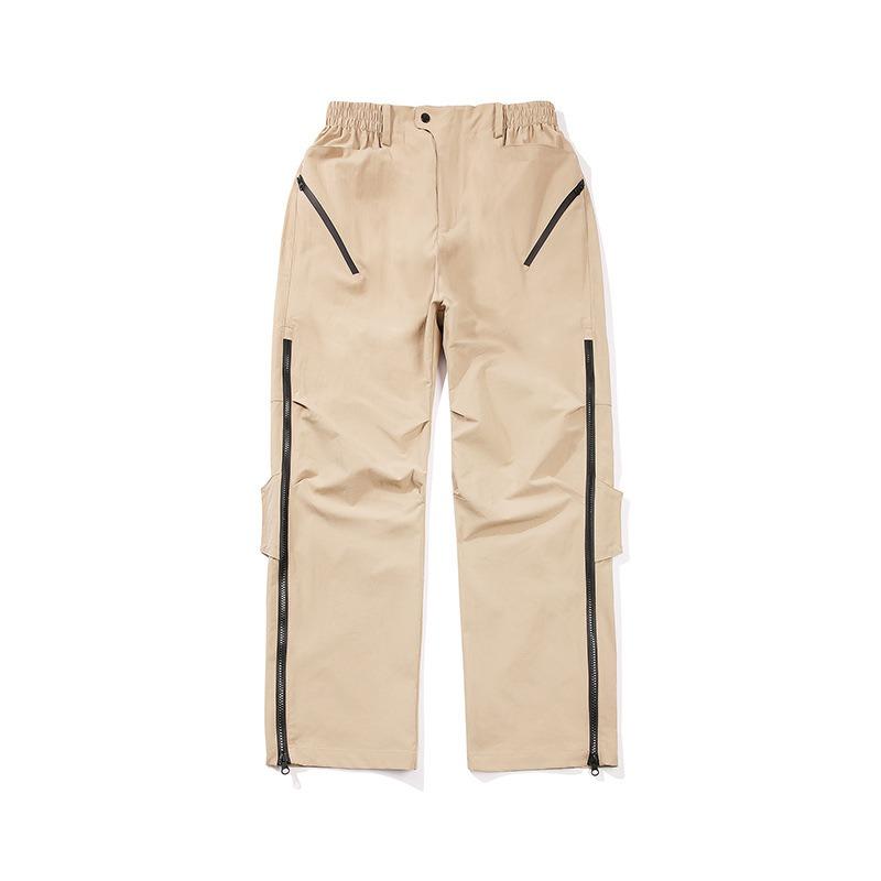 

Чоловічі ретро комбінезони чоловічі прямі повсякденні штани вільні штани на блискавці модний бренд чоловічі високоякісні штани XXXL хакі