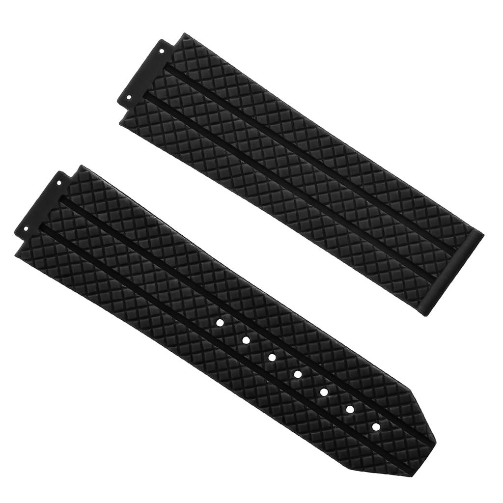 [HiCycle2] Watch Strap for Hublot Watches, Compatible with Hublot, Soft Silica Gel Silicone Rubber Strap with Stainless Steel Buckle, Durable, for