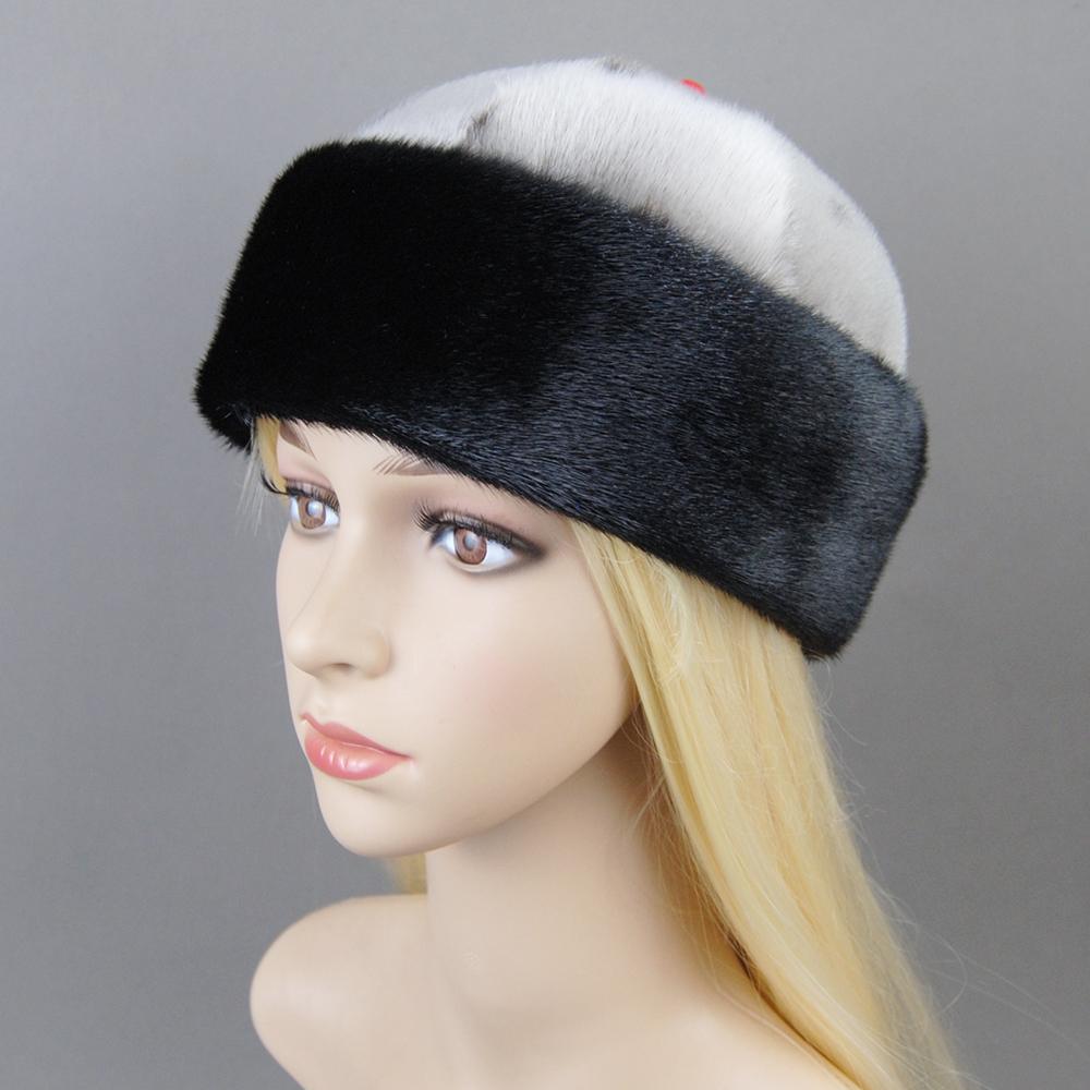 2023, la modă, iarnă, îngroșată, pălărie de bombardier din blană de nurcă autentică, pentru femei, pălării de blană, capă caldă, pentru motocicletă, pufoasă, șepci de nurcă, stil nou