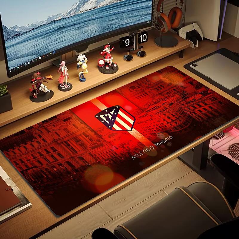 Atletico Madrid Muismat Grote Gaming Tafelkussen Antislip Laptop Tablet Grote Muismat XXL Mat Mini PC Speelmat Met Vergrendelrand_xia