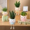 Cute Succulent Flowerpot Cartoon Planter Pot Animal Hanging Flower Pot  Home Office Desktop
