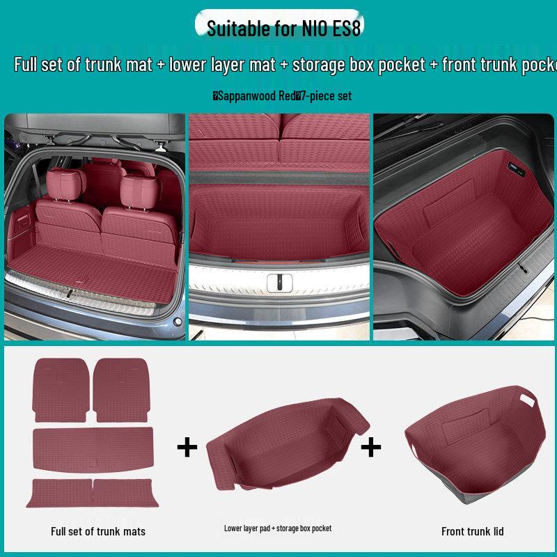 NIO ES8 Front & Rear Trunk Mat: Full-Coverage Leather Protection for 26 Models