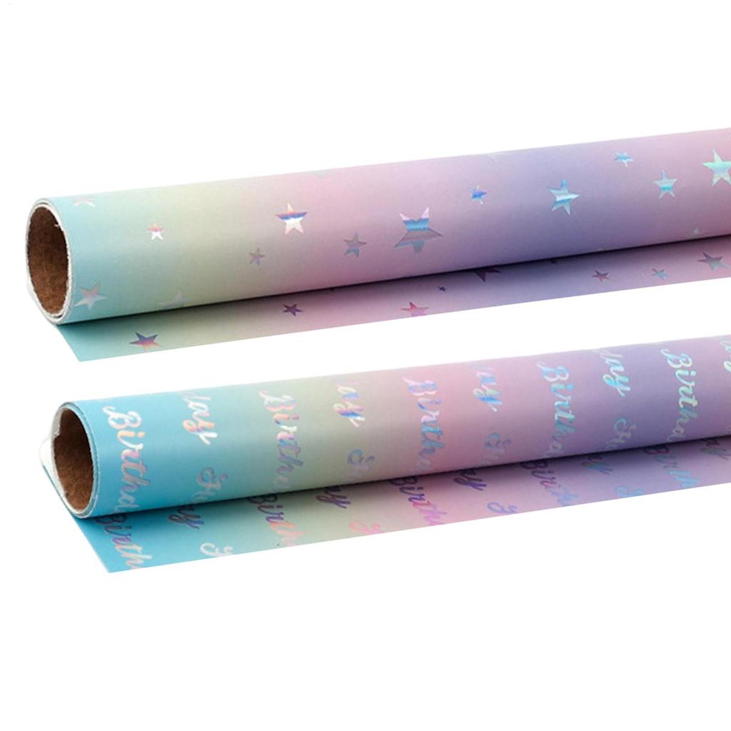 Wrapping Paper Whimsical Iridescent Decoration Birthday Theme Print Wrapping Paper for Kids Teens Adults Party Gathering School