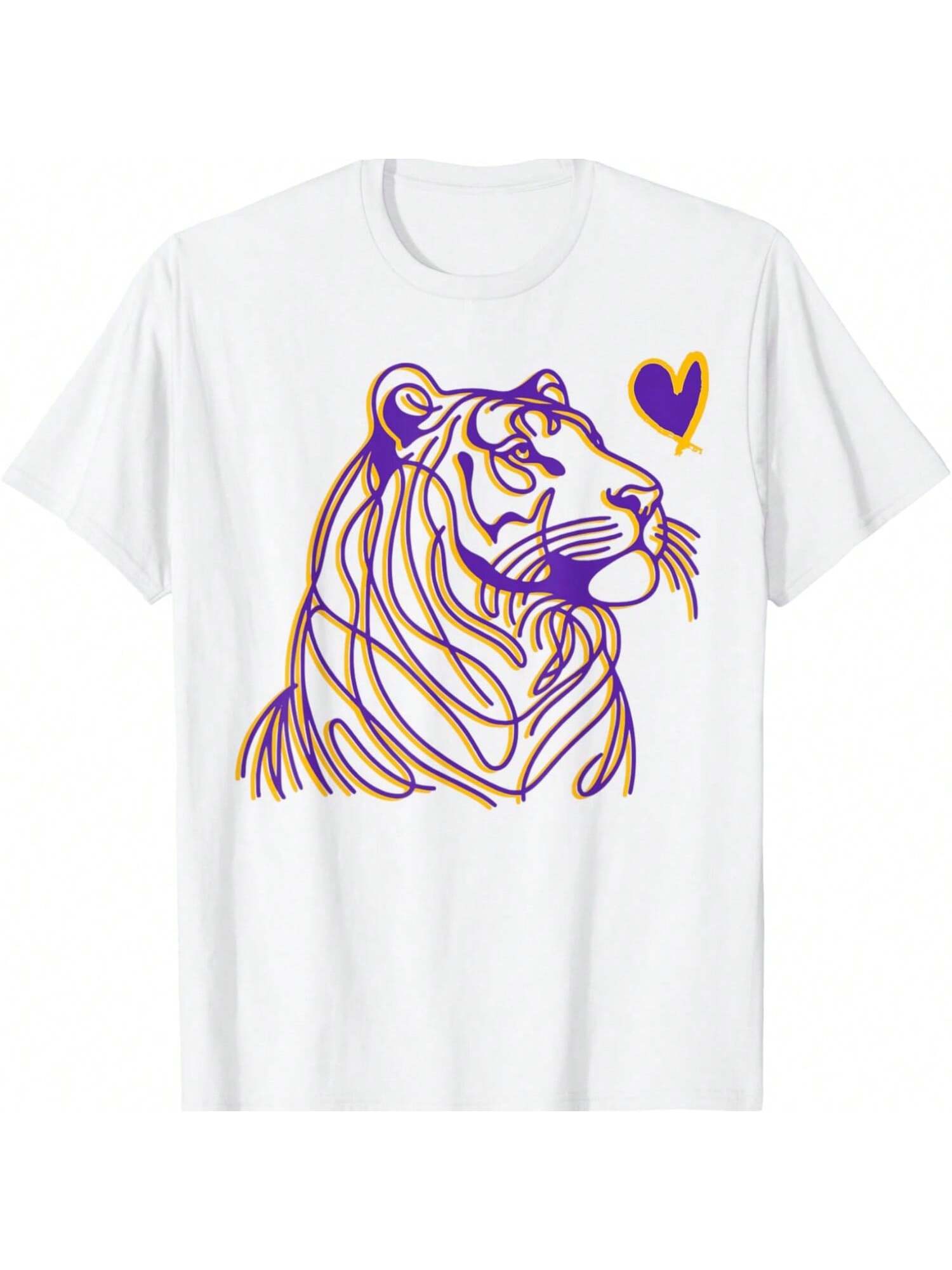 

Tigers School Mascot Purple And Gold Tigers T-Shirt XXXXXL чорний