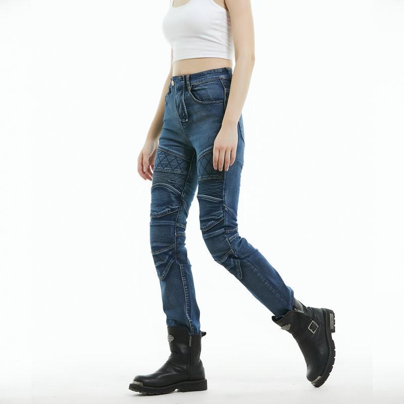 Womens Motorcycle Riding Pants With Kevlar Reinforcement Silicone Padding Safety Comfort