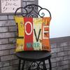 Vintage Letters Pattern Living Room Decoration Cushion Cover Love Greetings Creative Punk Pop Style Throw Pillow Case Cojines