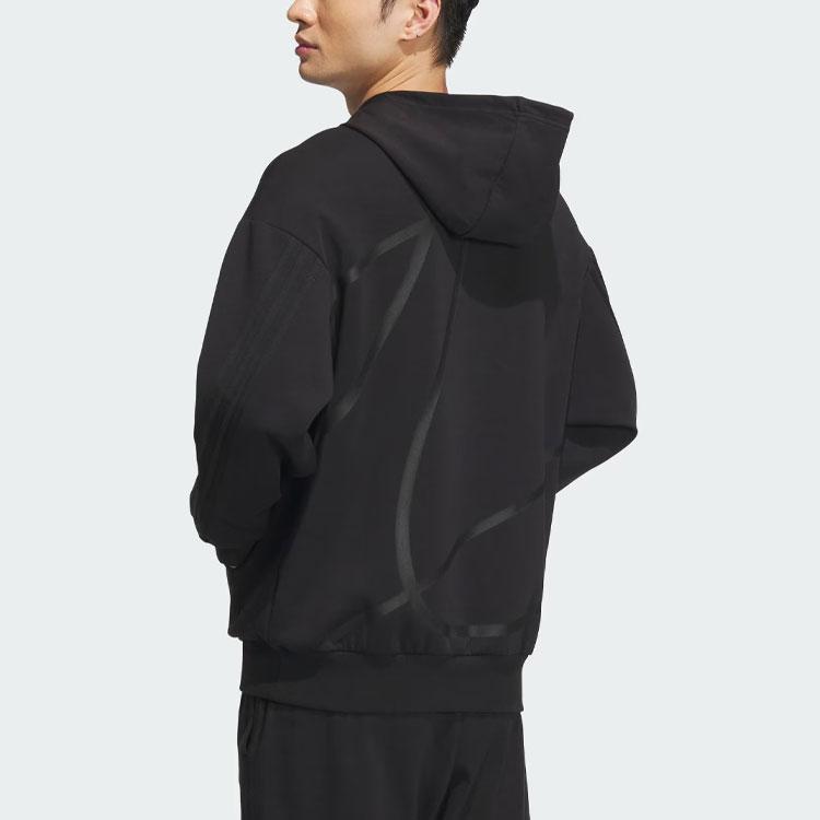 Adidas Future Style Hoodie With Reflective Stripes Unisex Hoodies Black IM9037