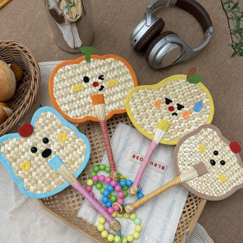 Hand-cranked Pu Fan Bamboo Handheld Fan Portable Bamboo Weaving Fan Home Decor