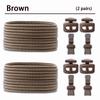 2 Pair round Elastic Shoelaces for Kids & Adults No-Tie Lock Shoelace Sneakers Quick-Lock Shoe Laces Accessory Pack