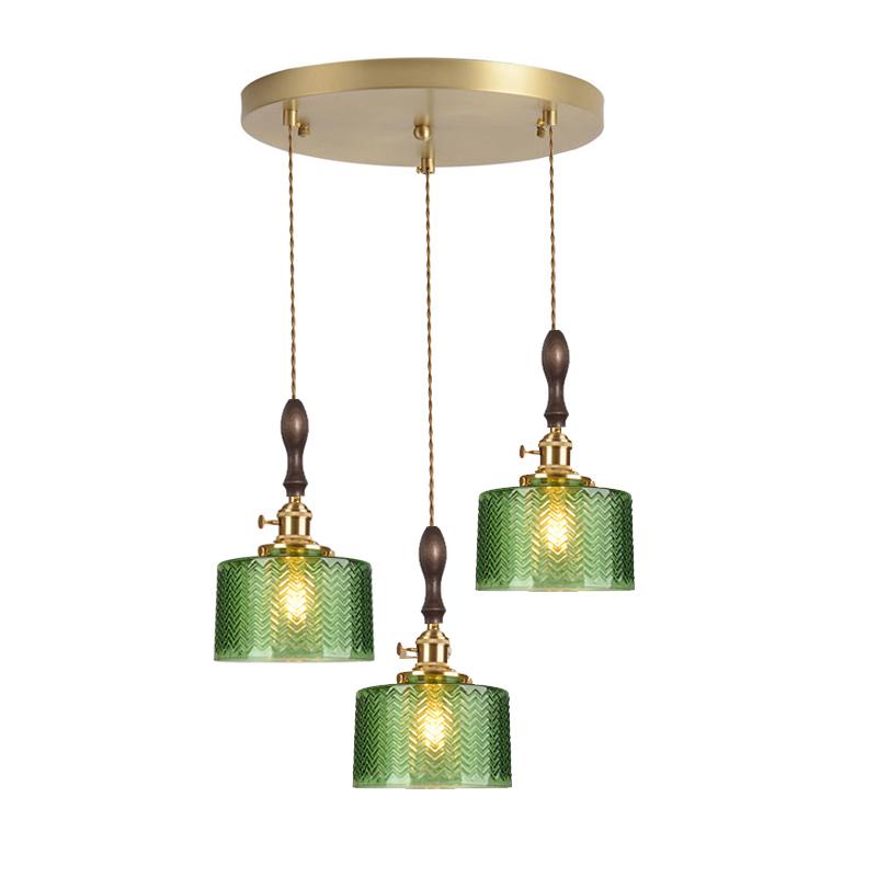 Vintage Creative Glass Metal Pendant Lights Fixture Retro Loft Style Bar Restaurant Kitchen Room Indoor Hanging Lamp Luminaire