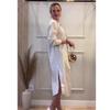 2024 Autumn Women's Retro Literary Long Coat Dress - Versatile & Fashionable