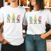 TSHIRT (1090) Three Gnomes Deer Carrot Easter Sunday Bunny Ear Kids Gift T-Shirt