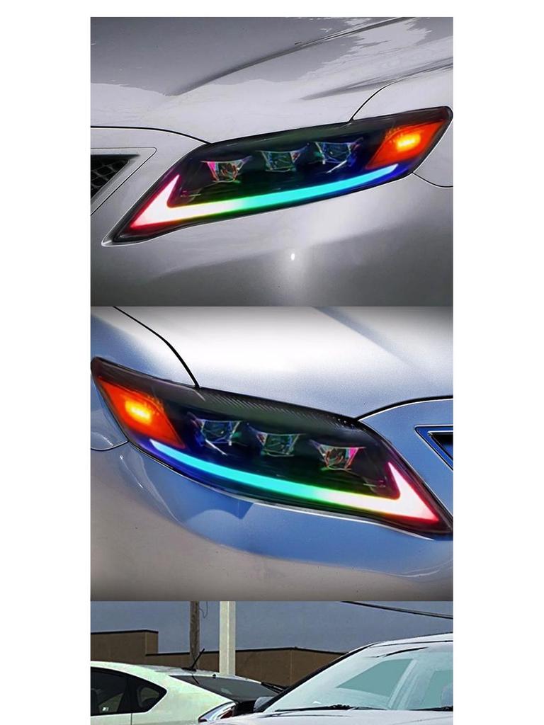 Camry Headlight Assembly with RGB Daytime Running Lights & Flowing Turn Signals (09-11 US Model)