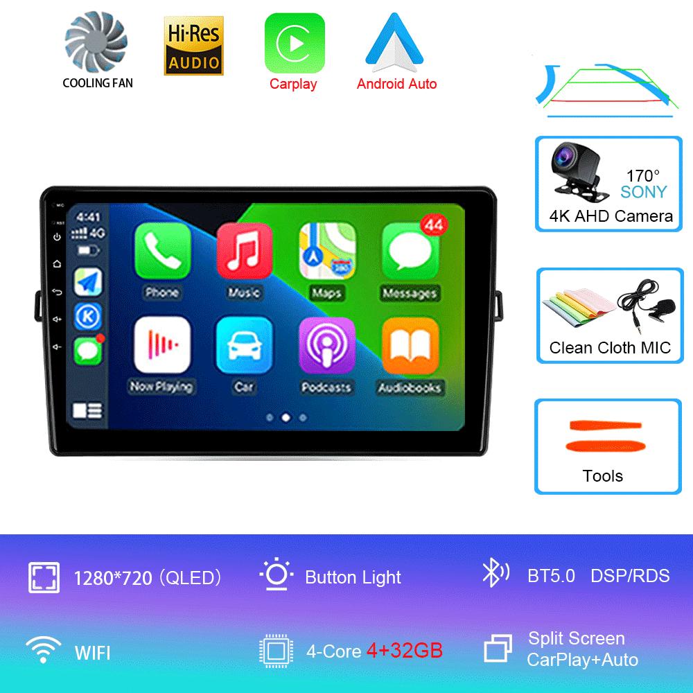 Car Radio Android 14 For Toyota Auris E150 2006 2007 2008 2009 2010 2011 2012 Multimedia Stereo Player Wireless Auto Carplay DVD