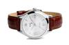 automatic genuine leather sapphire crystal x brown crocodile embossed [JIOS] Japanese-made watch, men's, strap, (silver strap)