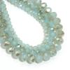 4 6 8mm Faceted Crystal Rondelle Beads Light Lake Blue Amber Glass Loose Spacer Beads For Jewelry Making DIY Bracelets Necklace