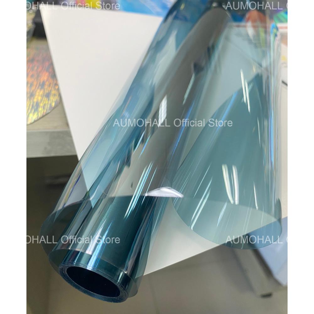 50x300cm Μπλε VLT70% Μεμβράνη Φιμέ Τζαμιών για Πλαϊνό Τζάμι Αυτοκινήτου, Αποκλεισμός Θερμότητας IRR97% Φιμέ Τζάμι Ηλιακή Προστασία Κεραμική PET Μεμβράνη