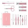 8/12 Stück Nagelknipser-Set Kleines Gepäckbox-Design Edelstahl-Knipser Nagelfeile Schere Maniküre-Werkzeuge für Reisen