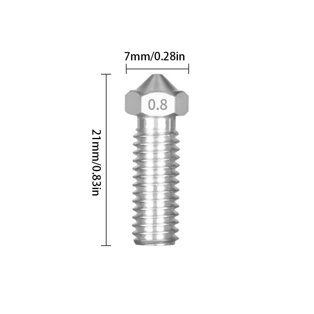 3D Printer Nozzle 1\.75mm Extruder Large Nozzle M6 Threaded 3D Printer Parts, Brass, 0\.4mm, Gold
