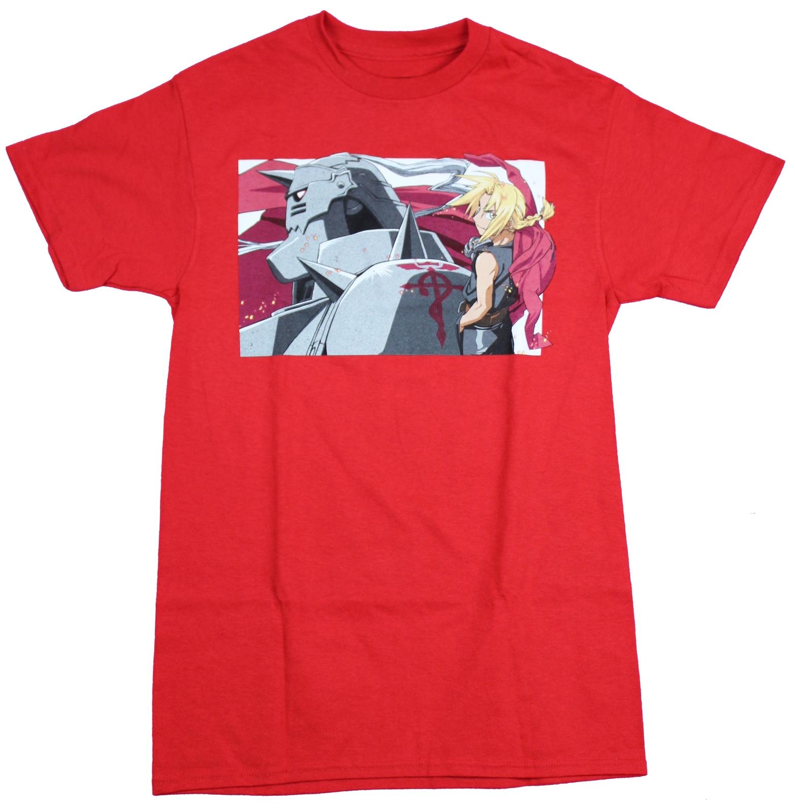 Fullmetal Alchemist Mens T-Shirt - Elric and Alphonse Action Box Image XXXL