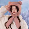 New winter down cotton women's light and warm ear protection ski hat outdoor riding casual and versatile