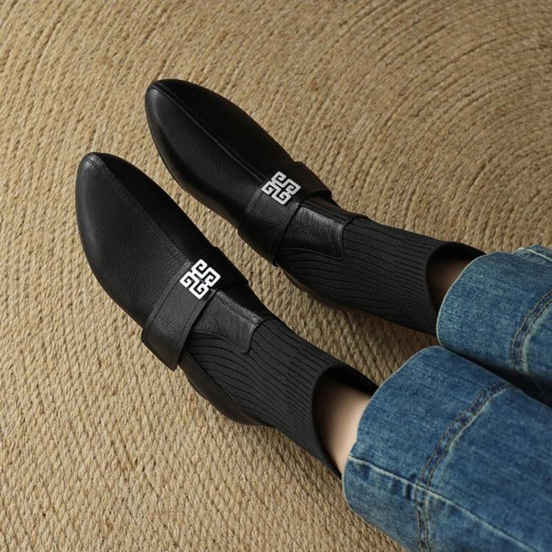 Fashion Women's Ankle Boot Mid Heel Fashion Square Toe Knitted Soft and Comfortable Breathable Stretch Boots 2024 New Female Footwear