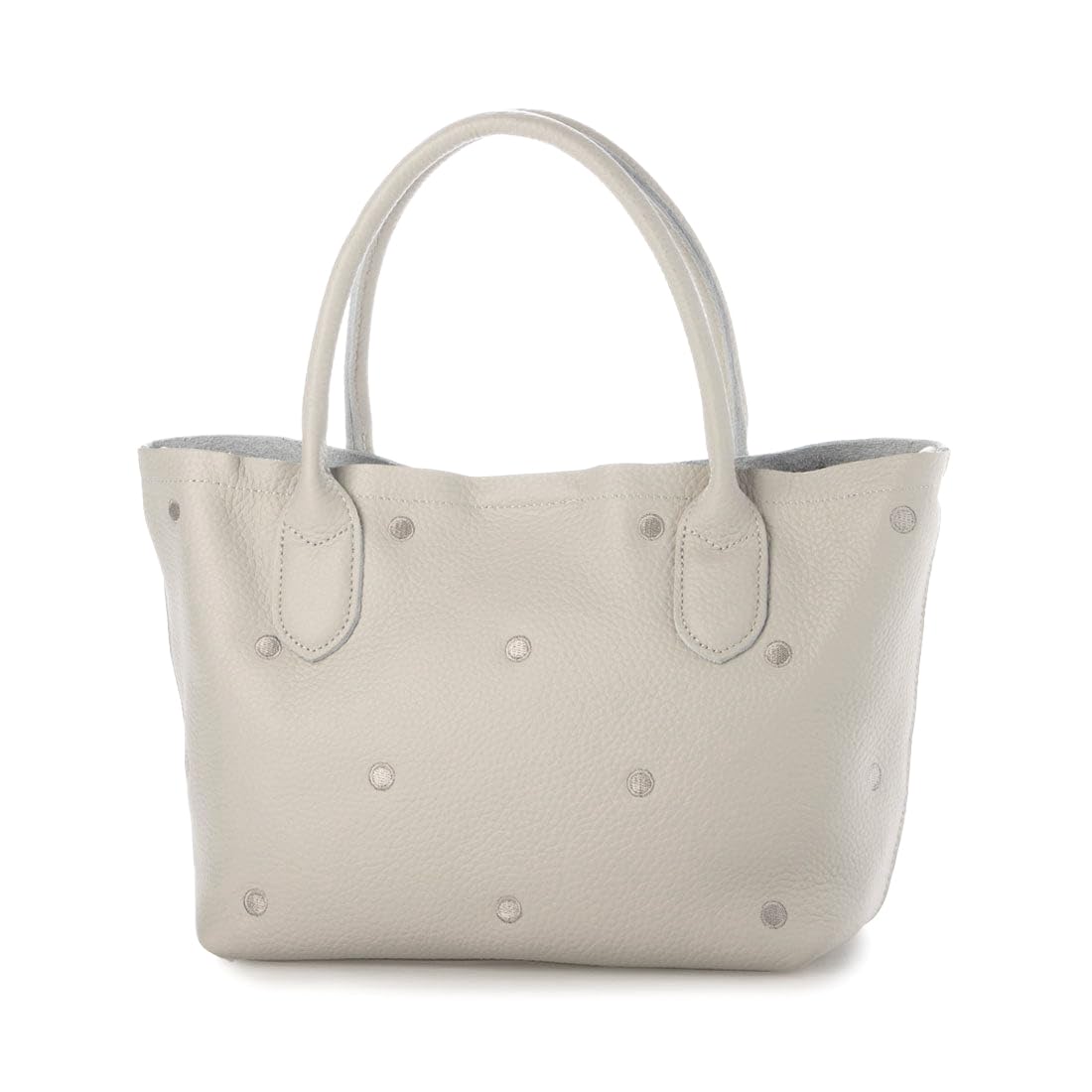 

Perke LGY Cowhide Dot Embroidered Tote Size S Women s 2-Way Bag, (08-00-07471)