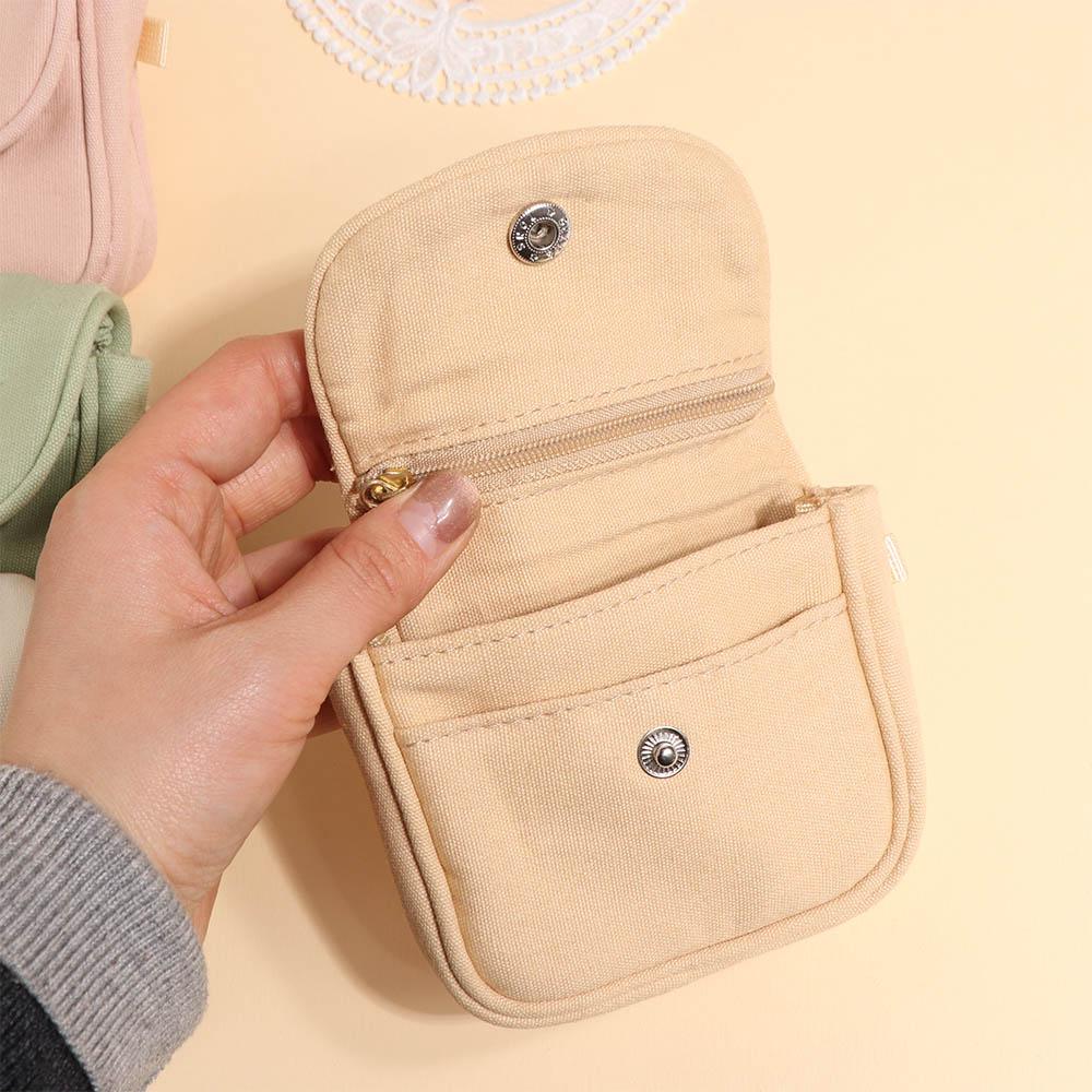 Canvas Mini Portable Coin Purse Card Organizer Portable Card Holder  Card Holder Bag