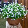 12pcs Artificial Eucalyptus Camellia Flower UV Resistant Party Supplies Fake Flowers Plastic Floral Bouquets DIY Accessories