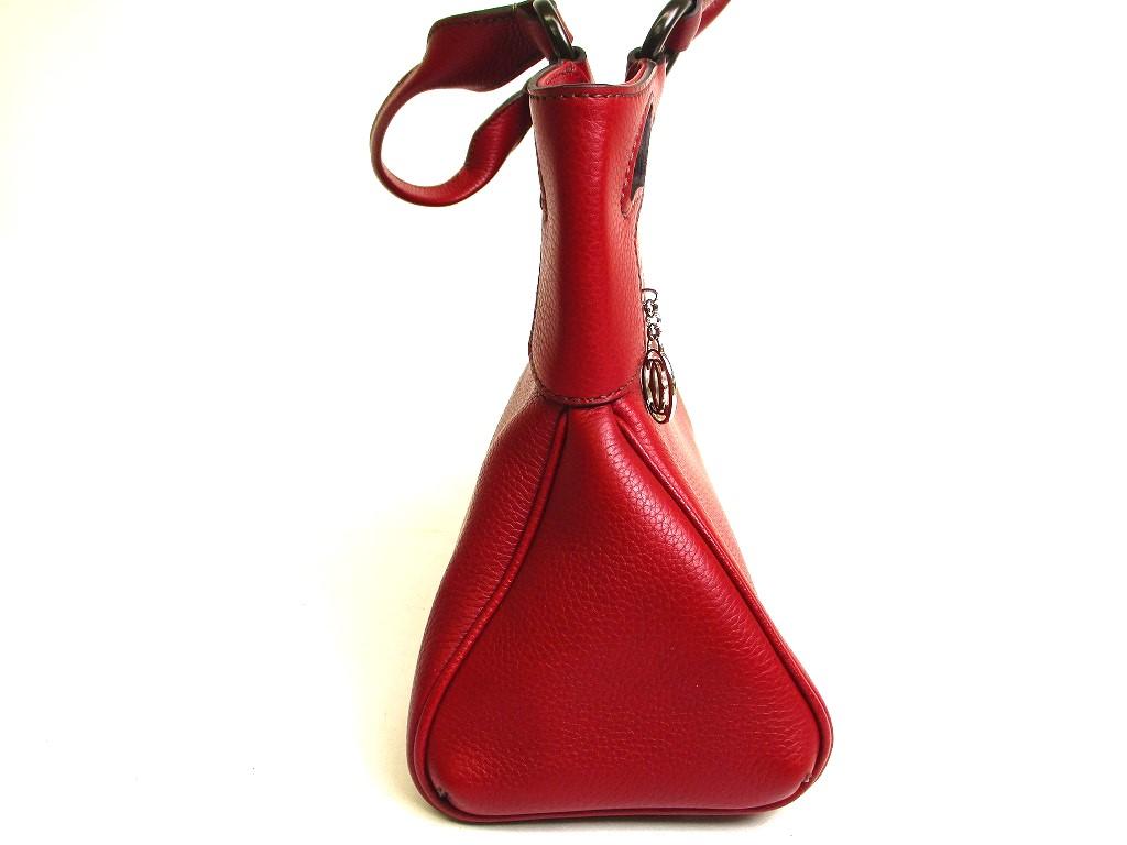 Authentic Cartier Wine Red Calf Leather Hand Bag Purse Marcello de Cartier SM #a147  Refurbished