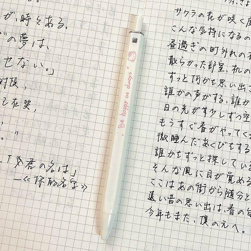 Creative Cute Cartoon Sanrio Gel Pen Kawaii Kuromi Hello Kitty Cinnamoroll 0.5Mm Writing Pens Student Stationery School Supplies