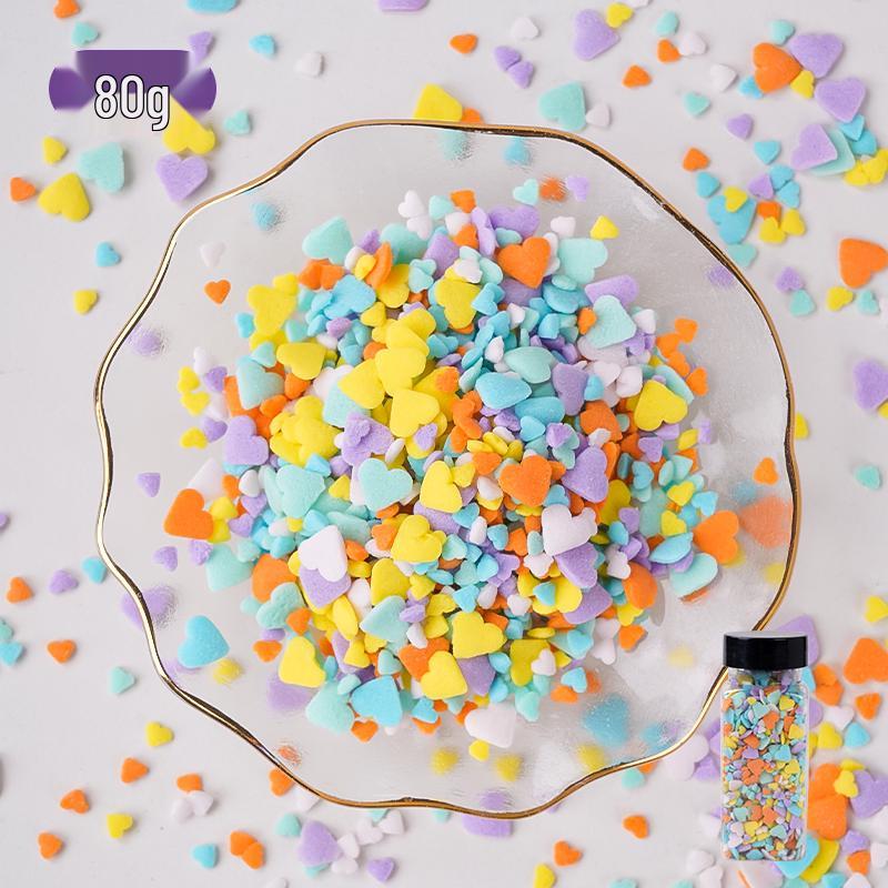 Bunte Zuckerformen: Herzen & Kurven zum Dekorieren von Kuchen, Desserts & Donuts