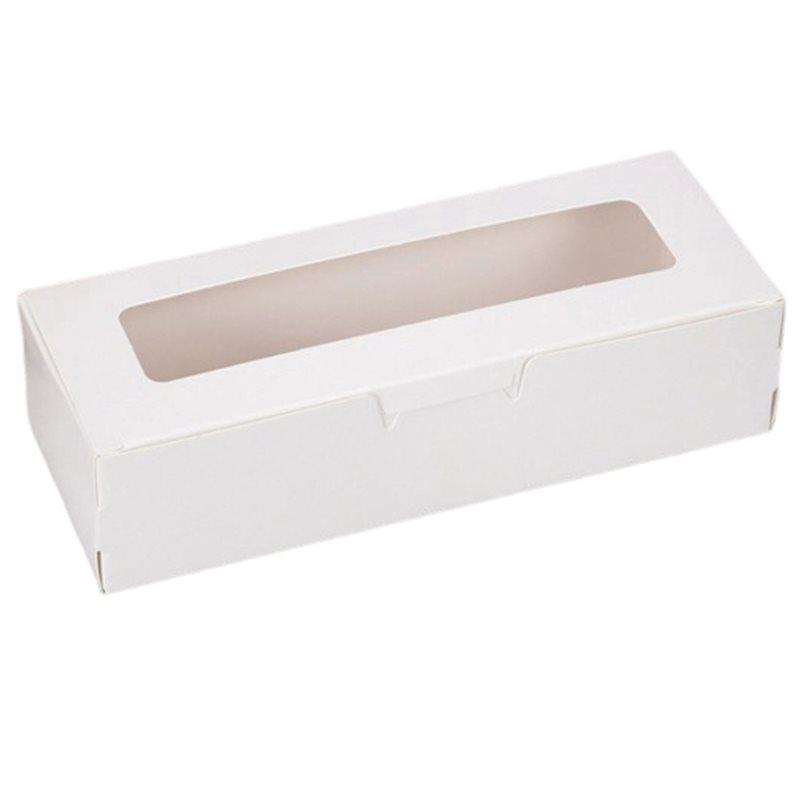 A74E-Paper Packaging Boxes Transparent Window Macarons Wedding Birthday Party Gift Box White
