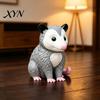 Opossum Decor for Patio 3D Printed Statue, Realistic Animal Decorative Figurine, Vivid Expression Front Yard Art Details Seasonal Ornament And