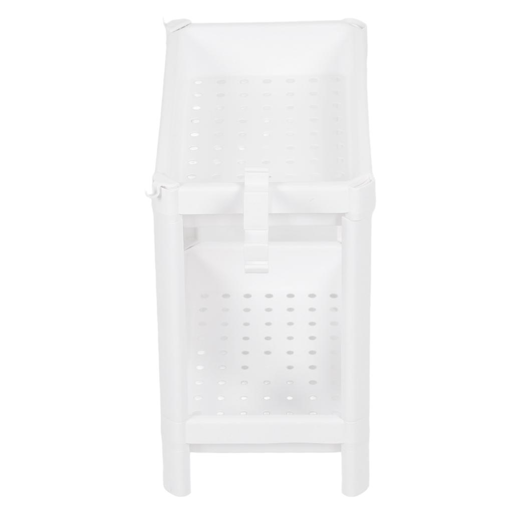 Bathroom Tower Shelf Plastic Freestanding Storage Rack Organizer Multifunctional Shelving Unit for Living Room Bedroom