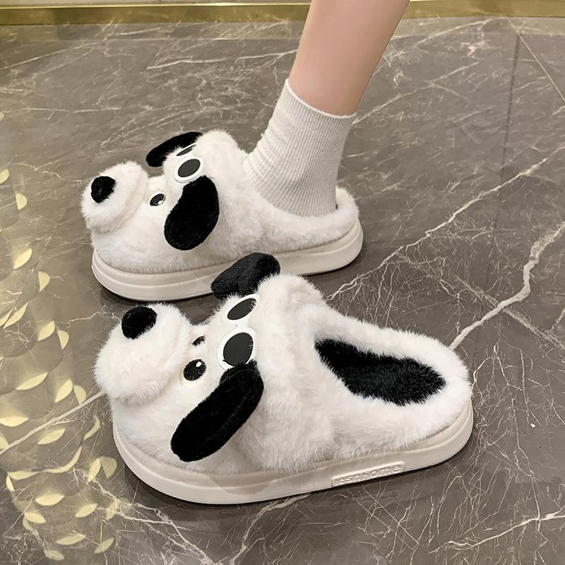 

Women s two wear puppy cute fall winter warm anti cold heightened lightweight hiking mountaineering waterproof non-slip snow boots cotton slippers 36/37 білий