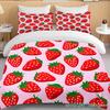 Sweet Strawberry Print Bedding Set Duvet Cover 1 Duvet Cover 2 Pillowcases Adult And Kids Bedding Set Luxury Queen Bedding Set