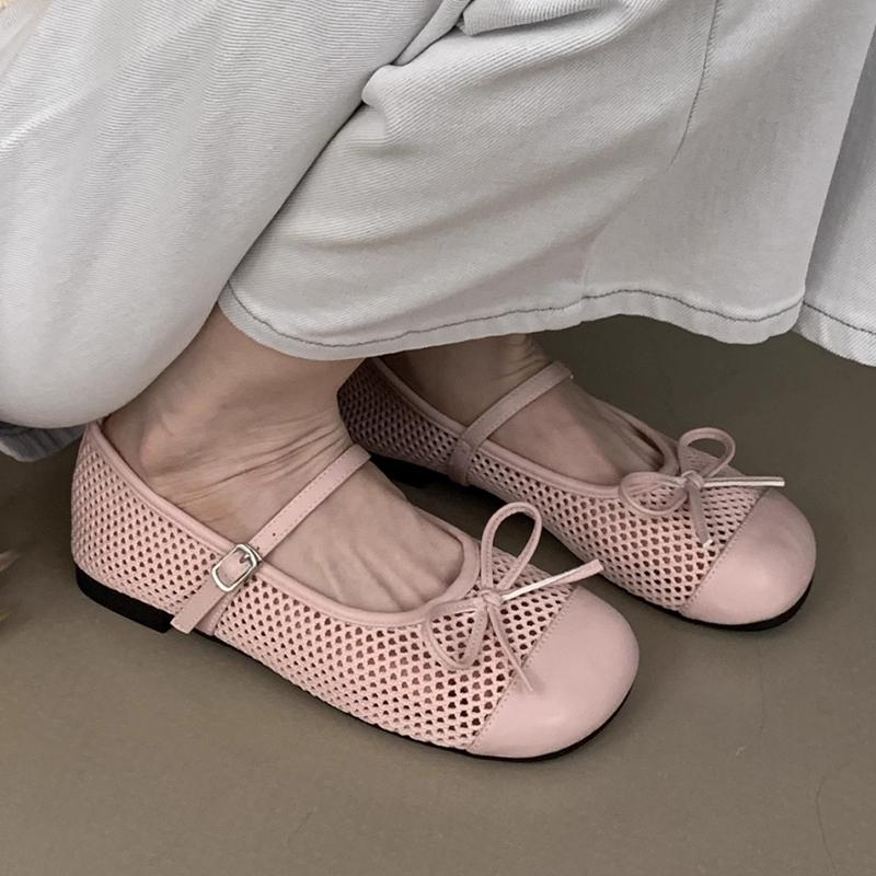 

Flats Women Loafers Shoes Bow Shallow Shoes Soft Casual Sport Sandals Woman 2026 New Dress Summer Zapatillas De Mujer 35 розовый