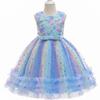 Třpytivé princeznovské tylové šaty pro dívky 3-10 let, s gradientní srdeční aplikací, párty šaty 2025 jaro