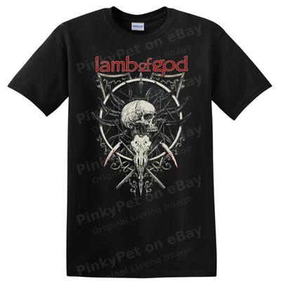Lamb of God Metal Skull T Shirt Gothic Rock Band Art Tee