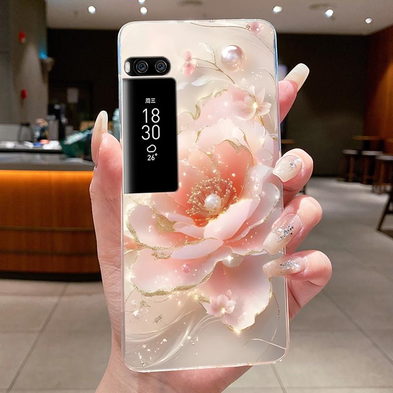 Phone Case For Meizu Pro 7 Case For Meizu Pro 7 Plus Capa Coque Flower Butterfly Thin Covers Transparent Soft Silicone TPU Cover