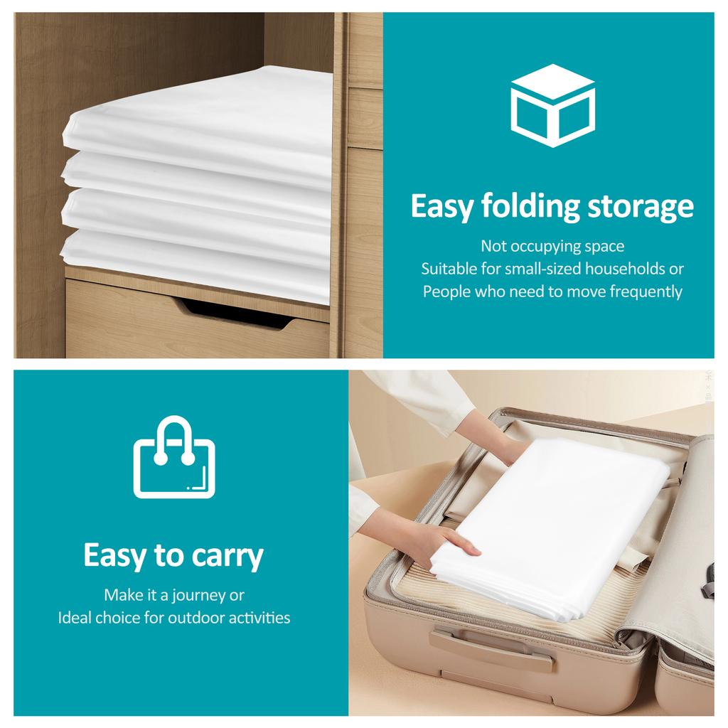 3Pcs Mattress Packaging Bag Waterproof Plastic Bed Cover Portable Bed Clear Plastic Cover Protector Moisture-proof Storage