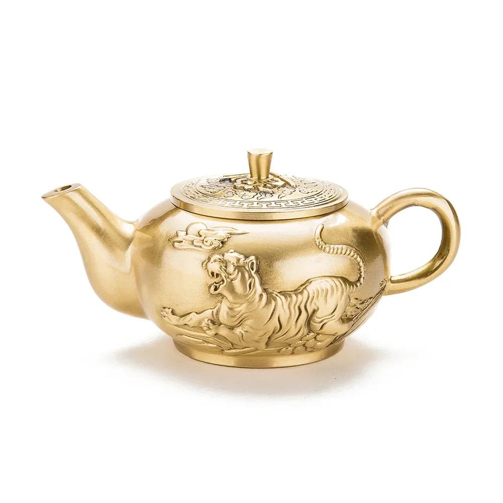 Brass Teapot  Tiger and  Lifestyle Tea Set  Home Decoration