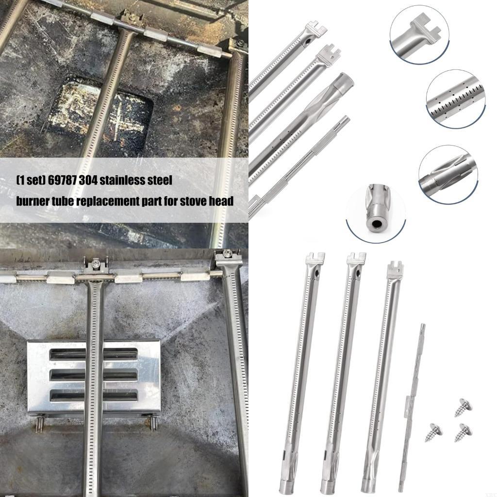 

Complete Barbecue Burners Replacement System With Crosses Tube Heat Distribution X3UC CN