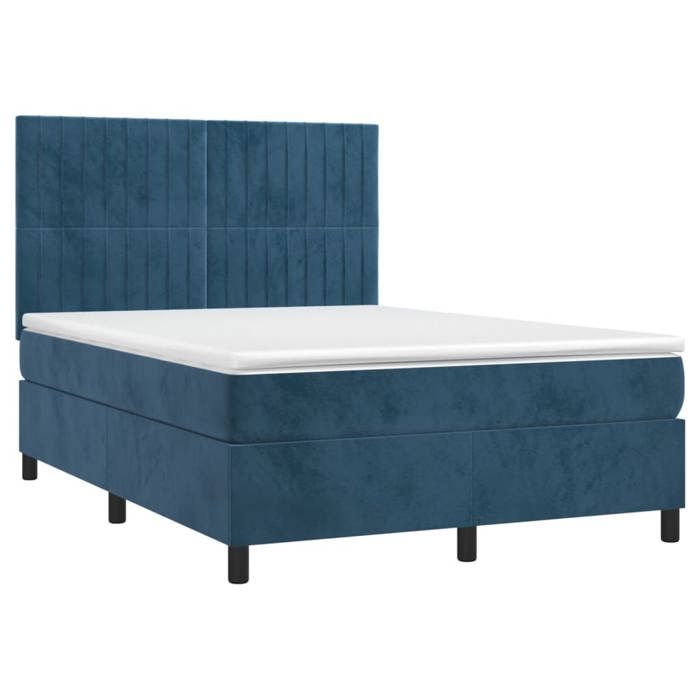 VidaXL Slat Bed Base with LED Mattress, Upholstered Bed, Double Bed, Adult Bedroom Interior Bed, 3136243