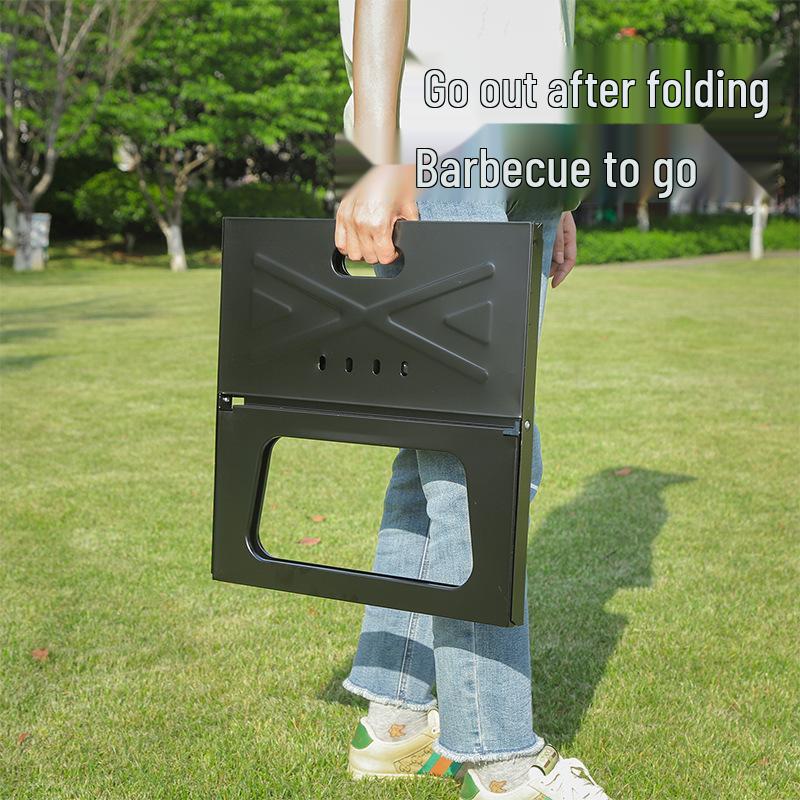Folding Portable BBQ Grill for Camping and Outdoor Use